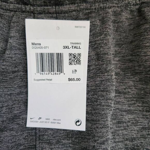 Nike Sweatpants Mens 3XLT Therma Dri-Fit Standard Fit GrayTraining Activewear Lo - Picture 4 of 5